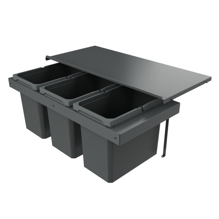 Naber | Cox Stand-UP® 350 S/900-3 | Abfallsammler für vorhandene Auszüge | ohne Biodeckel | anthrazit | H 350 mm