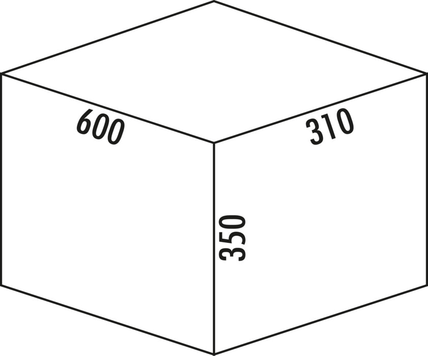 Naber | Cox Stand-UP® 350 K/600-3 | Abfallsammler für vorhandene Auszüge | anthrazit | H 350 mm