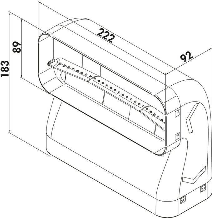 Naber | P-RBV 150 Rohrbogen vertikal 90° kurz | Verbindungselement | hellgrau