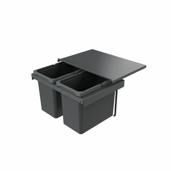 Naber | Cox Stand-UP® 350 S/600-2 | Abfallsammler für vorhandene Auszüge | ohne Biodeckel | anthrazit | H 350 mm