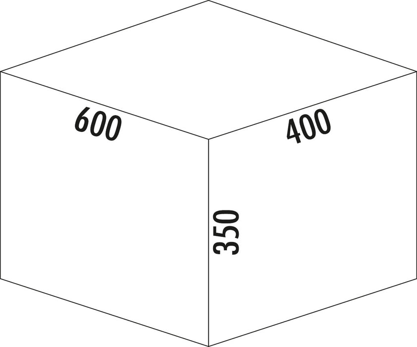 Naber | Cox Stand-UP® 350 S/600-3 | Abfallsammler für vorhandene Auszüge | mit Biodeckel | anthrazit | H 350 mm