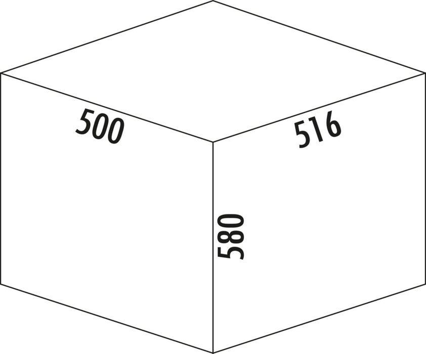 Naber | Cox® Wash Wäschebehälterauszug 580/500-2 | Schrankausstattung | weiß