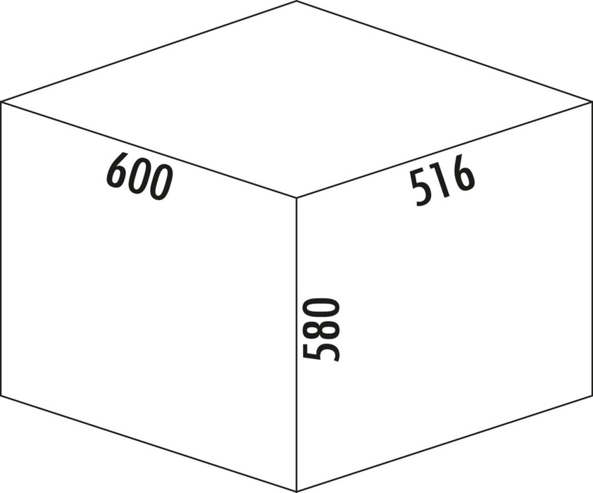 Naber | Cox® Wash Wäschebehälterauszug 580/600-2 | Schrankausstattung | weiß