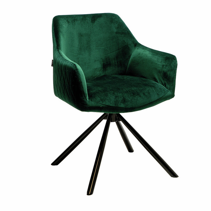 Naber | Rowa 1V | Stuhl | Gestell schwarz | Bezug dunkelgrün