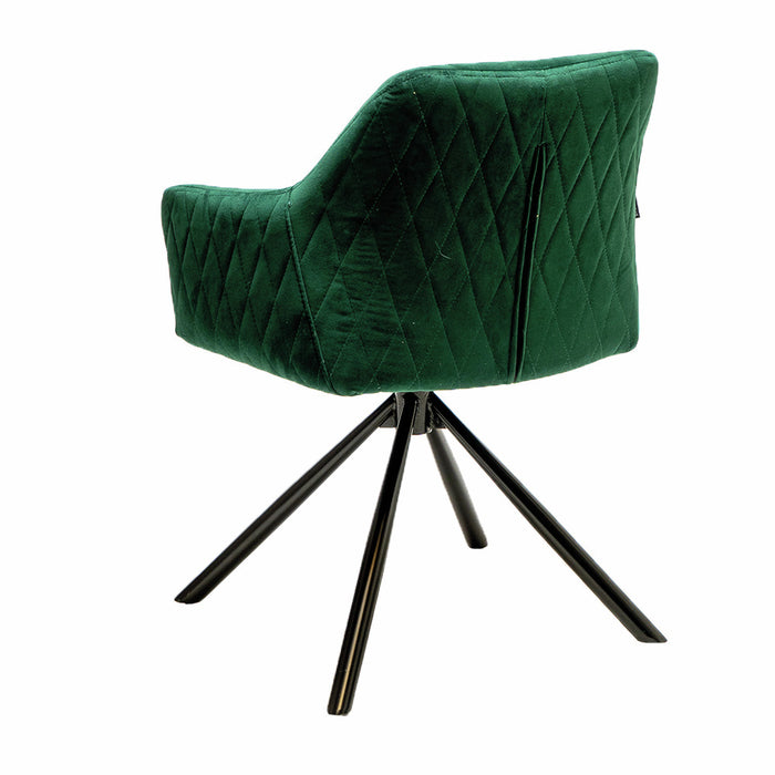 Naber | Rowa 1V | Stuhl | Gestell schwarz | Bezug dunkelgrün