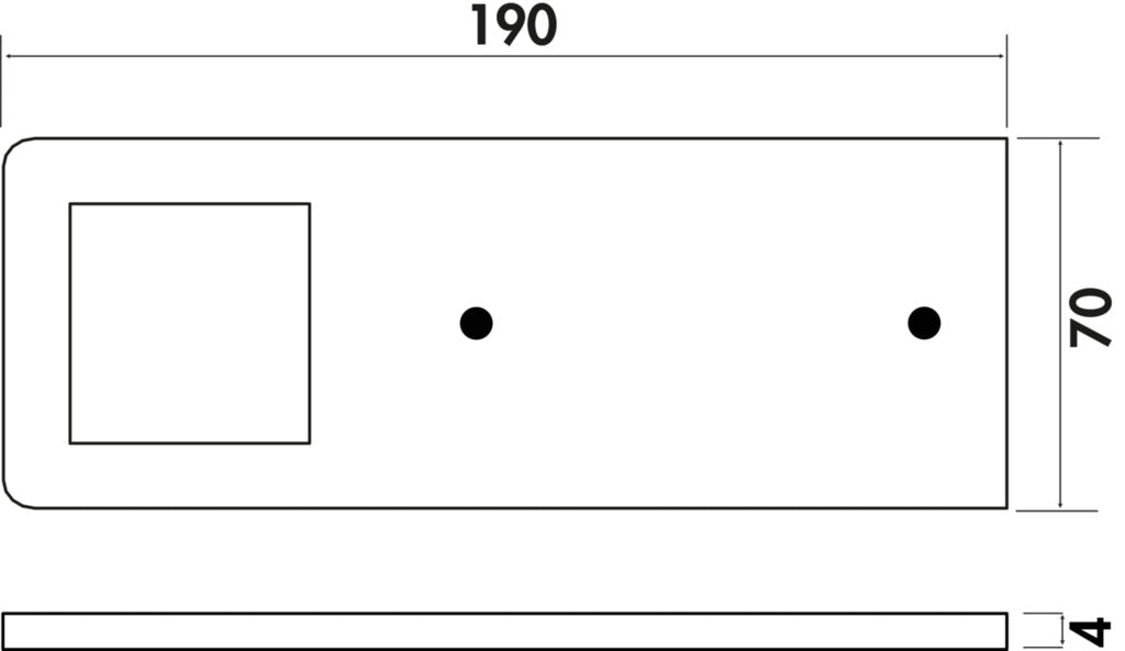 Naber | AstraLED | Unterboden-/Nischenleuchte | Einzelleuchte ohne Schalter | Aluminium