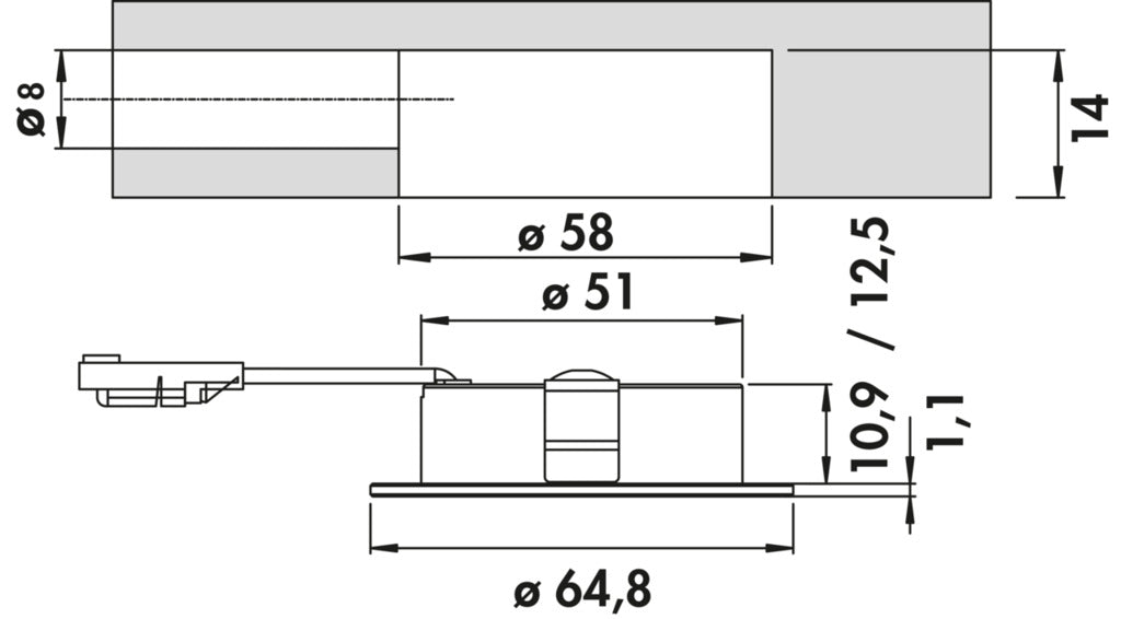 Naber | Anelli LED edelstahlfarbig | Einbauleuchte | Set-5 | 3000 K warmweiß