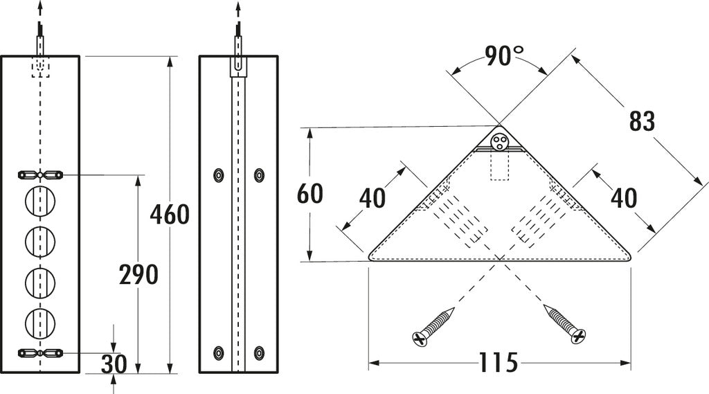 Naber | Mira ES1 USB A/C | Ecksteckdosenelement | Edelstahl