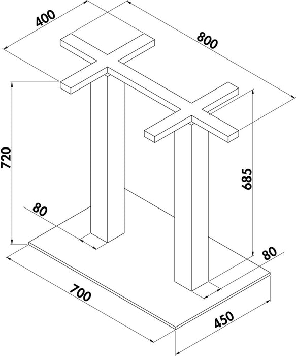 Naber | Livia E Duo Edelstahl | Gestelle | Edelstahl