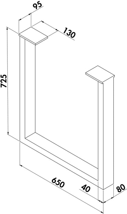 Naber | Thalea U | Gestelle | schwarz matt