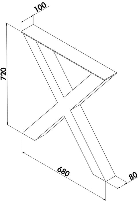 Naber | Xtreme, Gestell, schwarz matt, 1 Stück