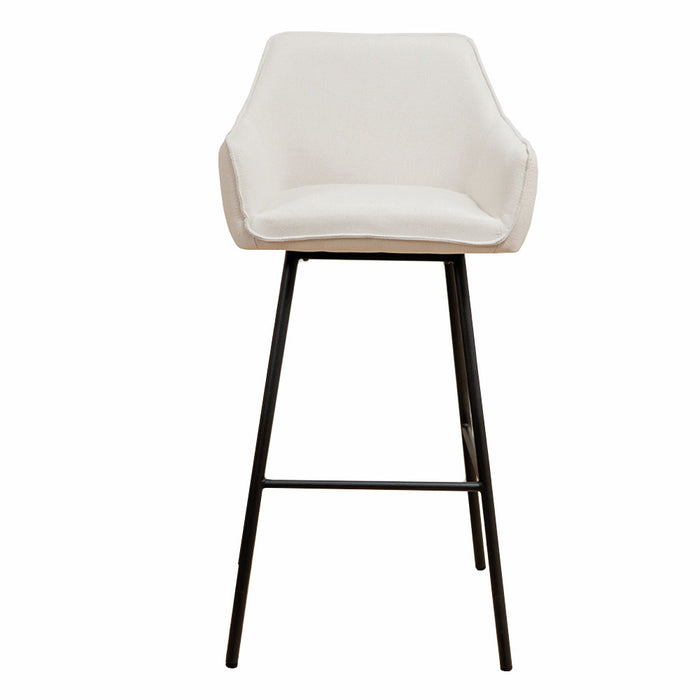 Naber | Aron R | Hocker | Gestell schwarz | Bezug beige (02)