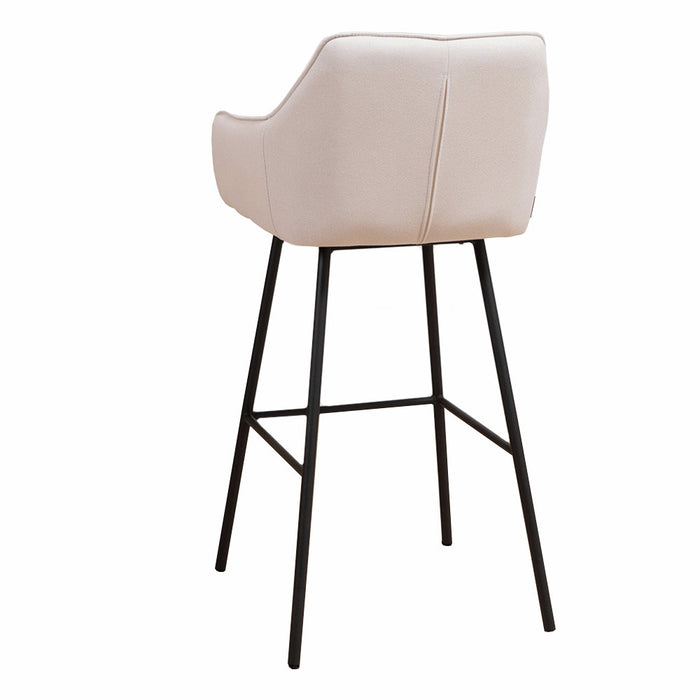 Naber | Aron R | Hocker | Gestell schwarz | Bezug beige (02)