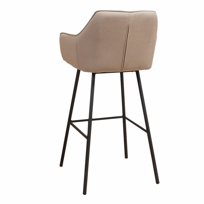 Naber | Aron R | Hocker | Gestell schwarz | Bezug taupe (02)