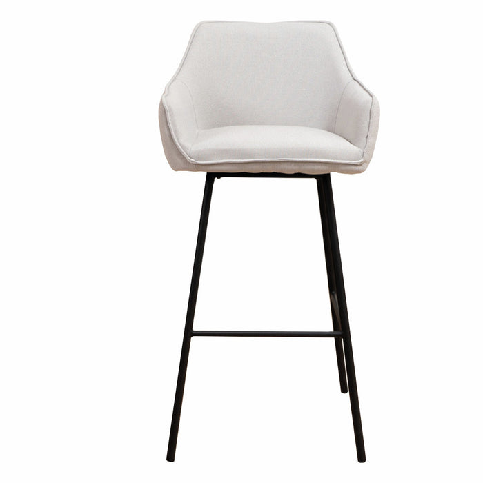 Naber | Aron R | Hocker | Gestell schwarz | Bezug grau (02)