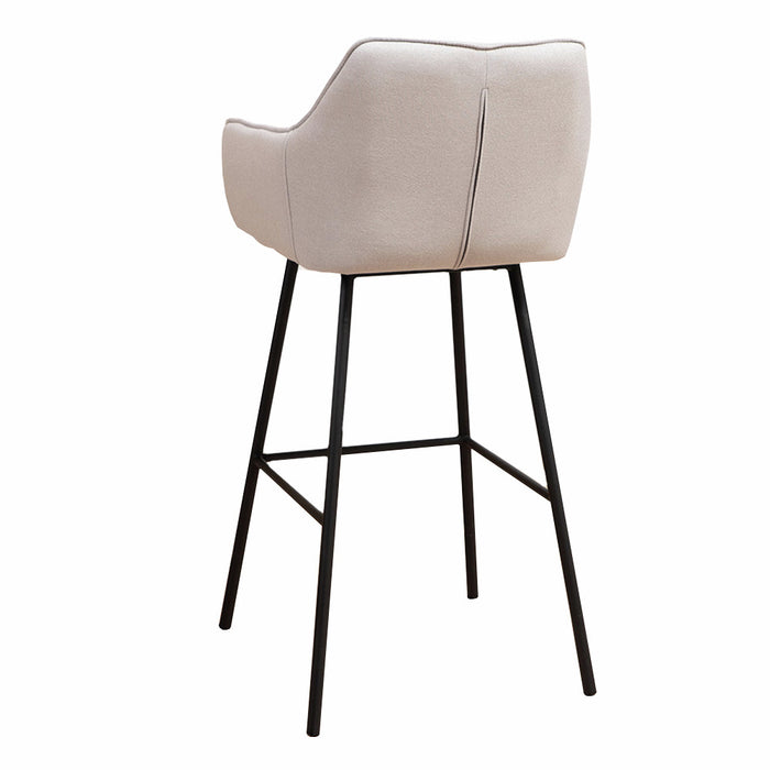 Naber | Aron R | Hocker | Gestell schwarz | Bezug grau (02)