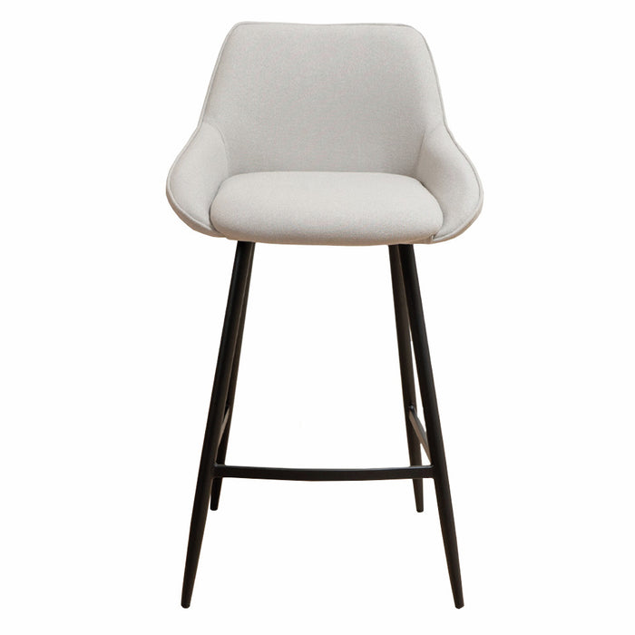 Naber | Eda 2R | Hocker | Gestell schwarz | Bezug grau (02)