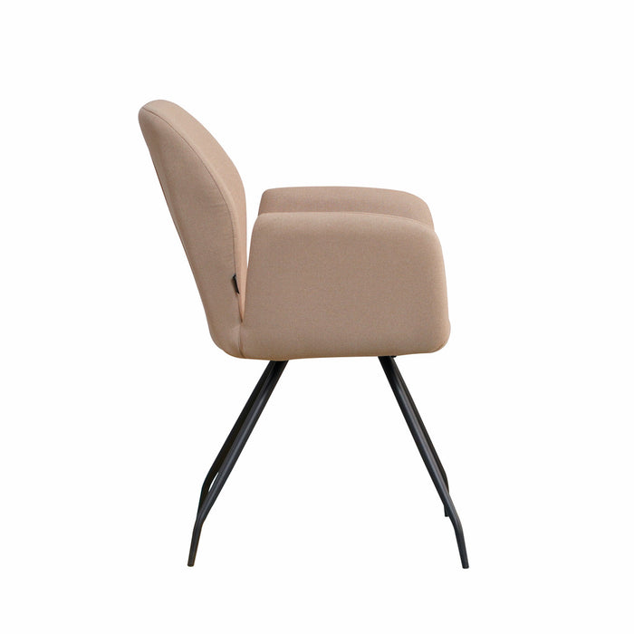 Naber | Cara 1R | Stuhl | Gestell schwarz | Bezug taupe (02)