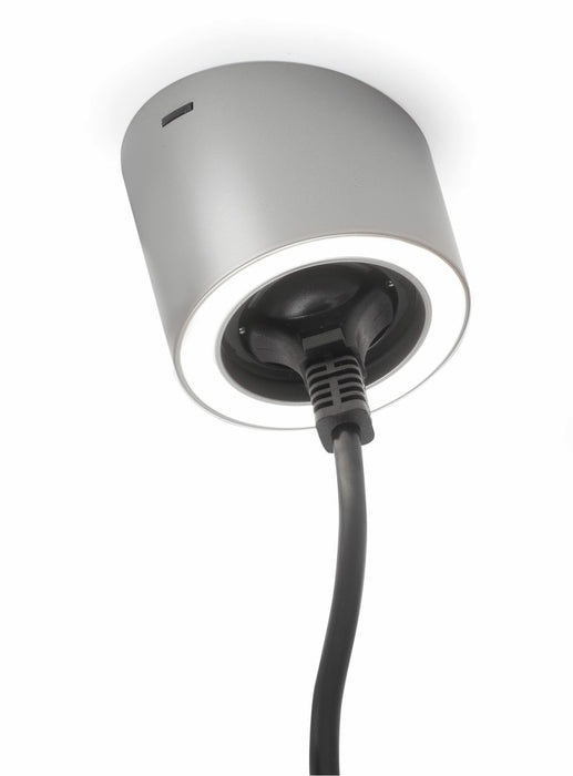 Naber | Unika 3 Farbwechsel LED, Leuchte, Einzelleuchte mit Schukosteckdose, edelstahlfarbig