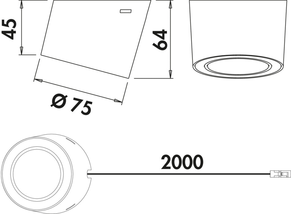 Naber | Unika 2 Farbwechsel LED, Leuchte, Einzelleuchte m. LED Touch S. D., edelstahlfarbig