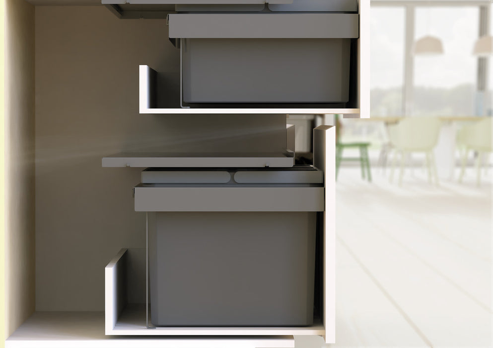 Naber | Cox Stand-UP® 350 S/600-3 | Abfallsammler für vorhandene Auszüge | mit Biodeckel | anthrazit | H 350 mm