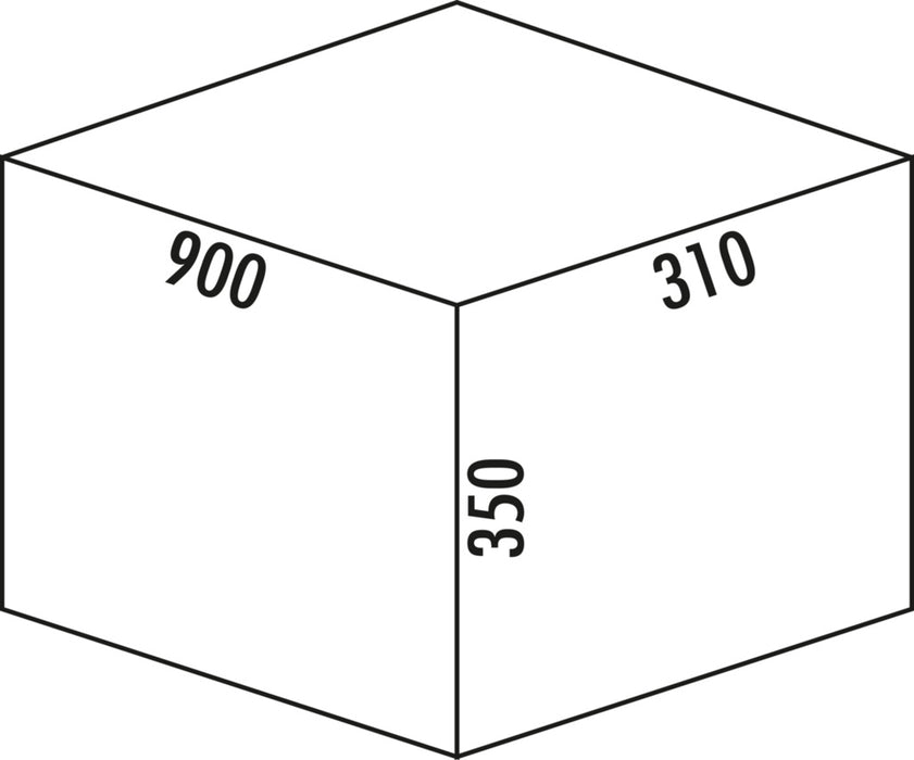 Naber | Cox Stand-UP® 350 K/900-3 | Abfallsammler für vorhandene Auszüge | anthrazit | H 350 mm