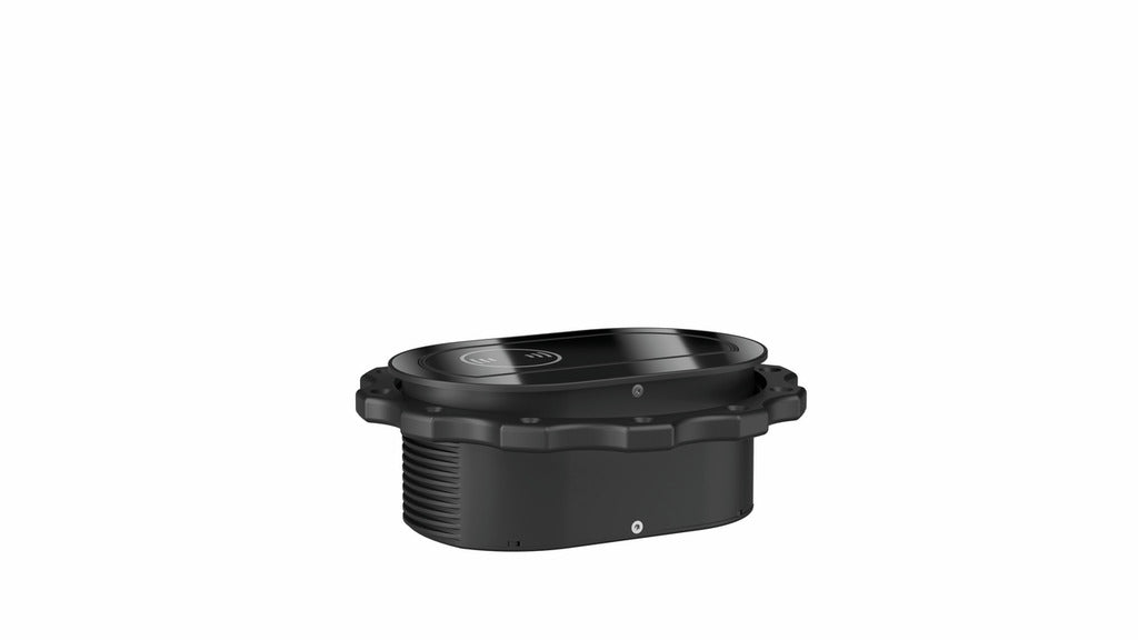 Naber | Piccolino QI, Steckdosenelement, Blende Glas schwarz glänzend