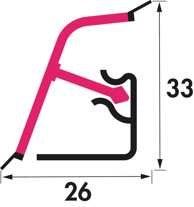 Rehau | Wandanschlussprofil Set 1 trend-line, Wandanschlussprofil, edelstahlfarbig