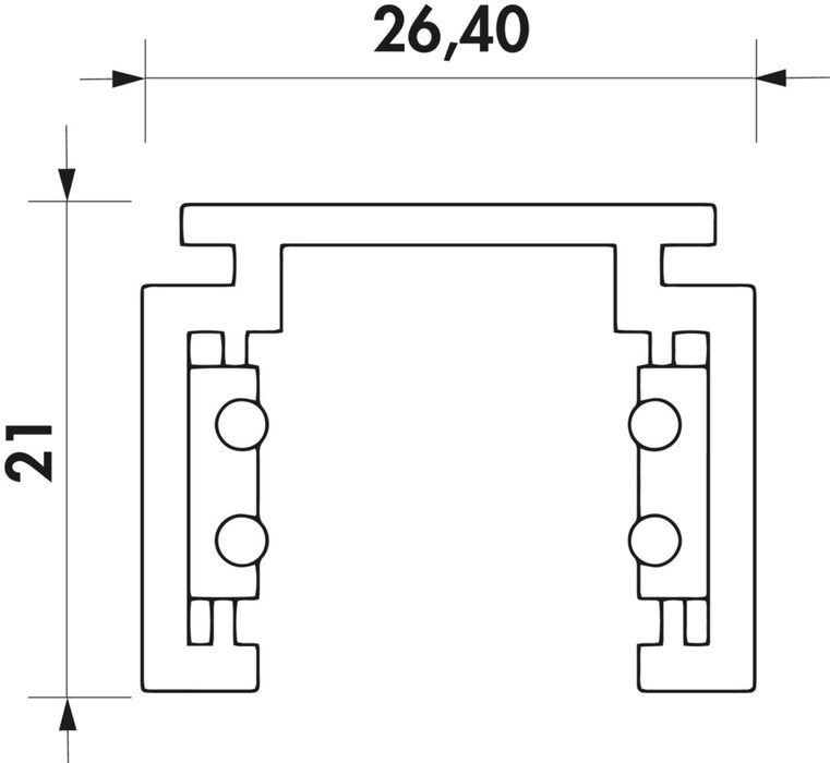 Naber | Easytrack Schiene, Leuchte, L 1500 mm, schwarz matt