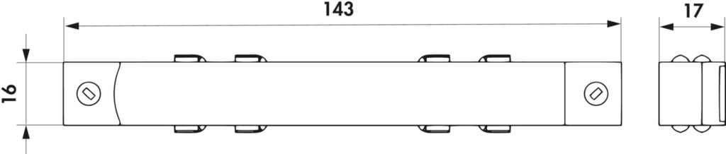 Naber | Easytrack Längsverbinder, Verbindungsleitung/-element, schwarz