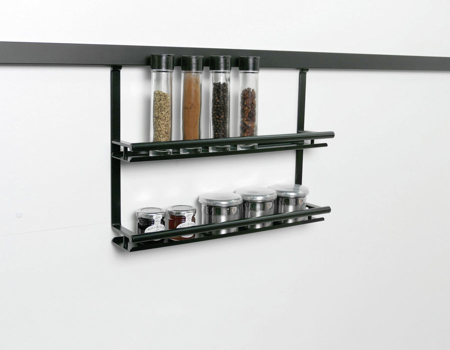 Kesseböhmer | Linero Style Gewürzbord, Relingsystem, schwarz matt