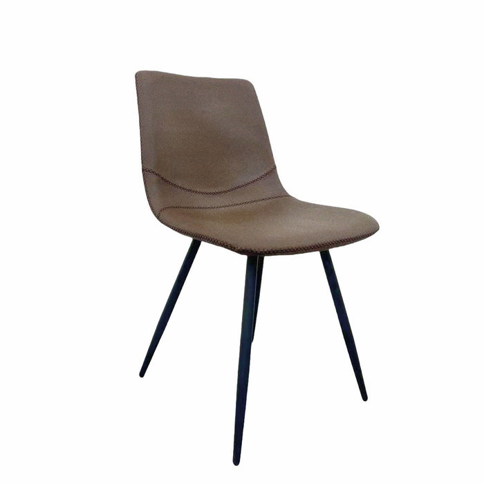 Naber | Lino 1KM, Stuhl, Gestell schwarz matt, Bezug dunkelkhaki