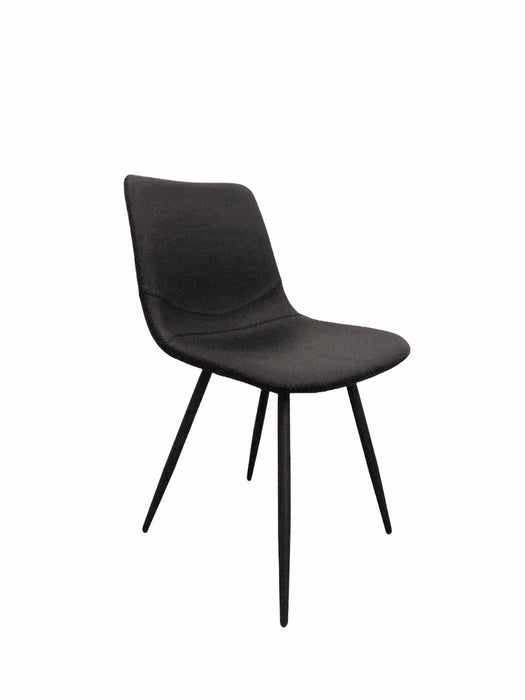 Naber | Lino 1KM, Stuhl, Gestell schwarz matt, Bezug dunkelgrau