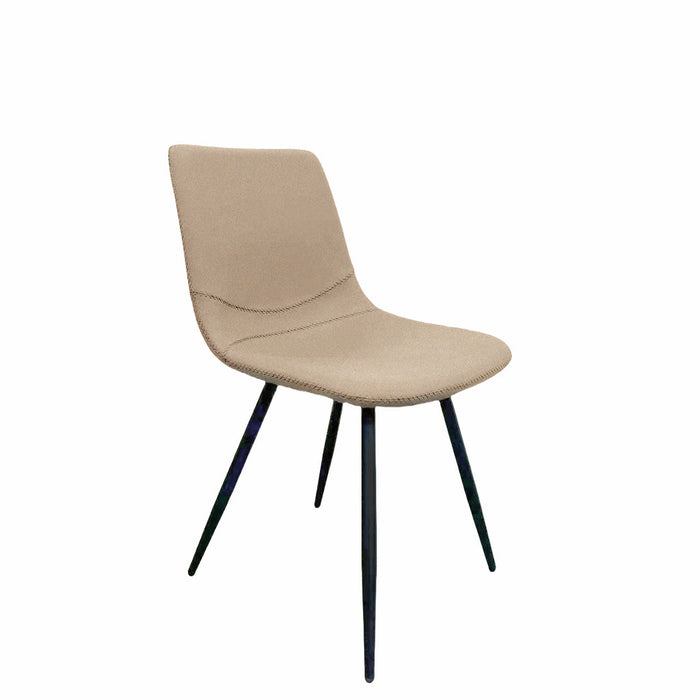 Naber | Lino 1KM, Stuhl, Gestell schwarz matt, Bezug hellkhaki