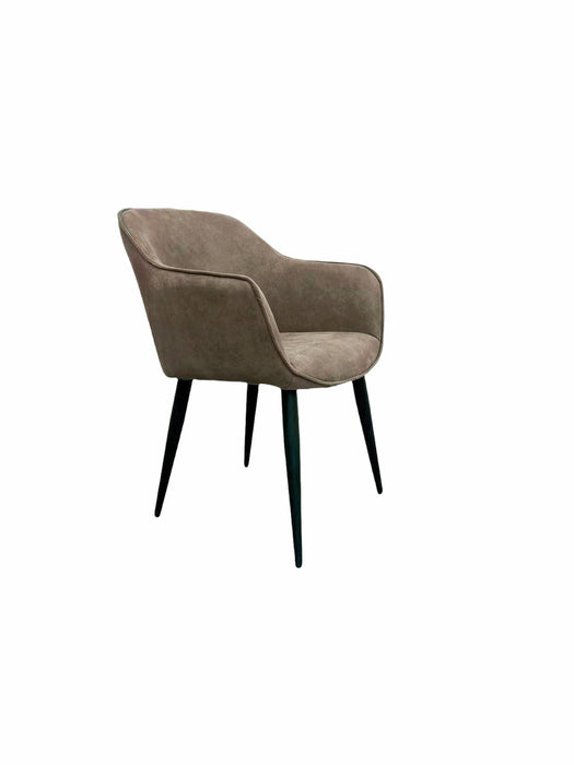 Naber | Ella 1KM, Stuhl, Gestell schwarz matt, Bezug dunkelkhaki