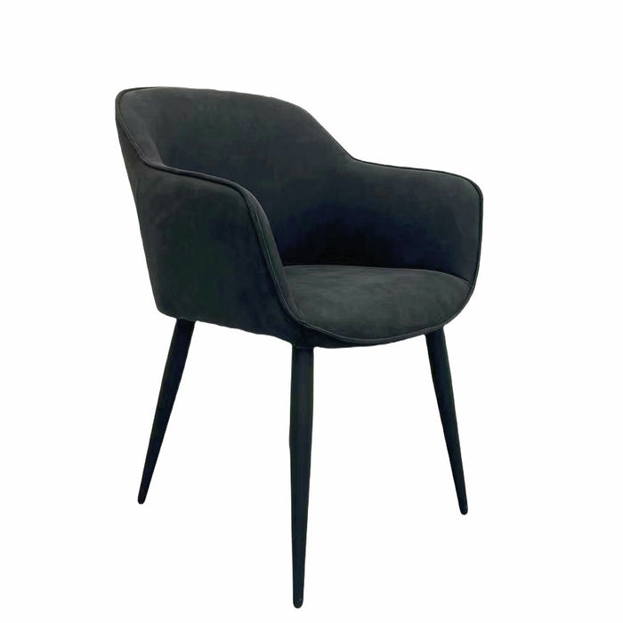 Naber | Ella 1KM, Stuhl, Gestell schwarz matt, Bezug dunkelgrau