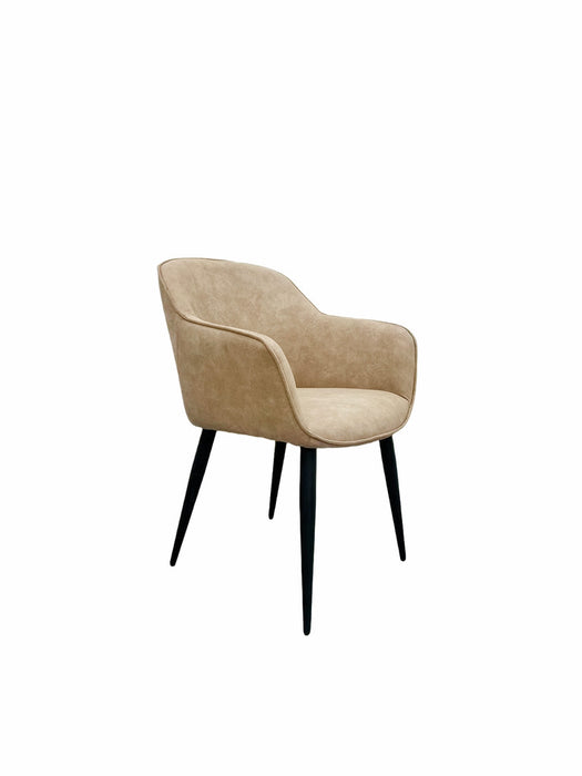 Naber | Ella 1KM, Stuhl, Gestell schwarz matt, Bezug hellkhaki