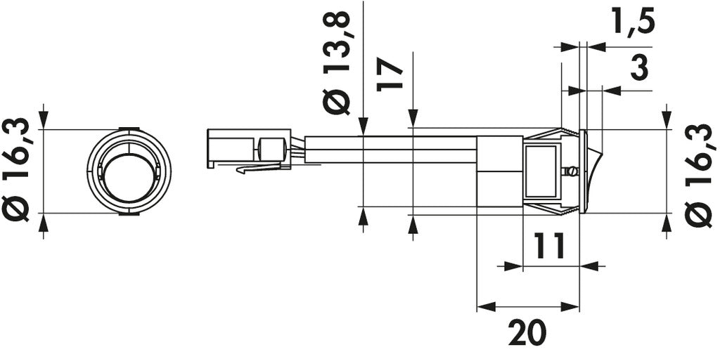 Naber | MEC Driver LED Schalter, Schalter, schwarz