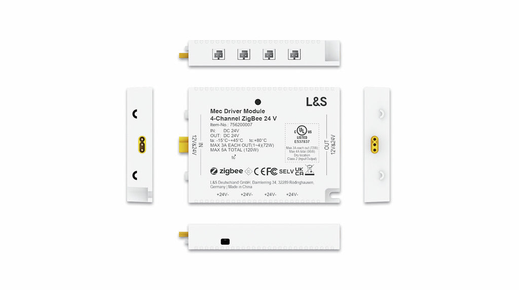 Naber | MEC Driver LED 4-Kanal Modul Funk/ZigBee, Zubehör, 24 V