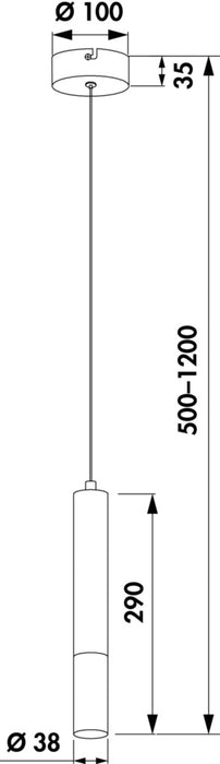 Naber | Gwen 1 LED, Leuchte, 4000 K neutralweiß, schwarz matt