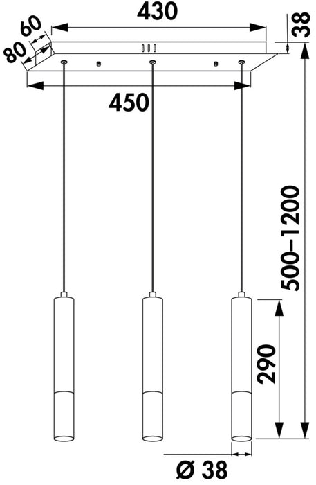 Naber | Gwen 3 LED, Leuchte, 3000 K warmweiß, edelstahlfarbig