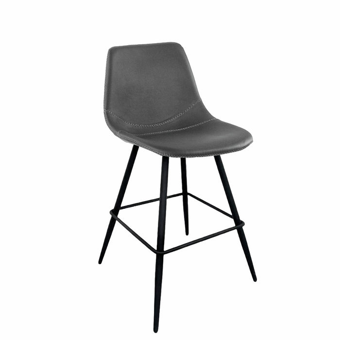 Naber | Level 2KT, Hocker, Gestell schwarz matt, drehbar, Bezug hellgrau