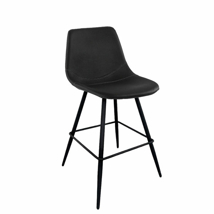 Naber | Level 2KT, Hocker, Gestell schwarz matt, drehbar, Bezug schwarz