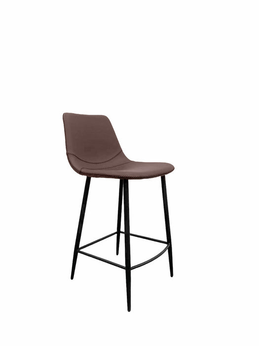 Naber | Lino 2KT, Hocker, Gestell schwarz matt, Bezug braun