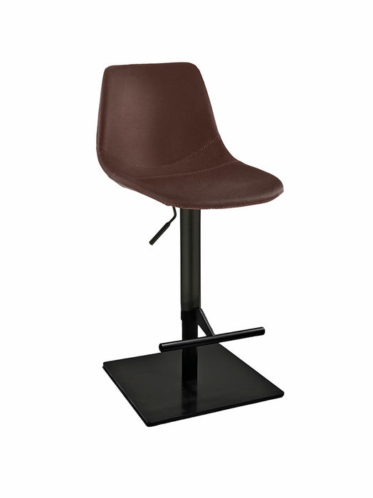 Naber | Level KT, Hocker, Gestell schwarz matt, eckig, Bezug braun