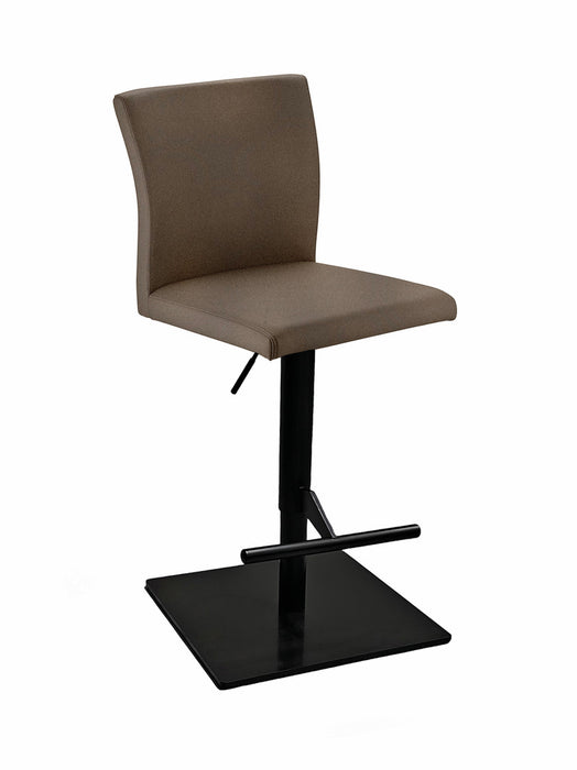 Naber | Buono KM, Hocker, Gestell schwarz matt, eckig, Bezug dunkelkhaki