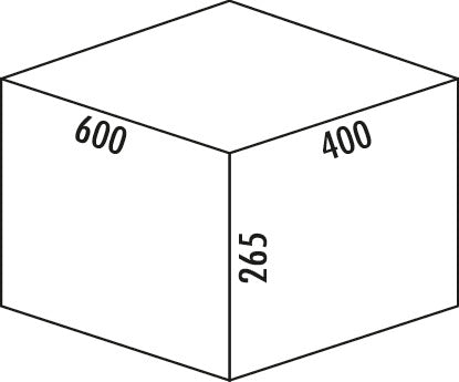 Wesco | Pullboy Versa 265 K/600-2, Abfallsammelsystem, oriongrau, H 265 mm