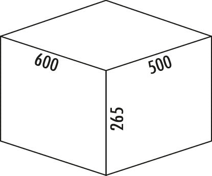 Wesco | Pullboy Versa 265 S/600-4, Abfallsammelsystem, oriongrau, H 265 mm