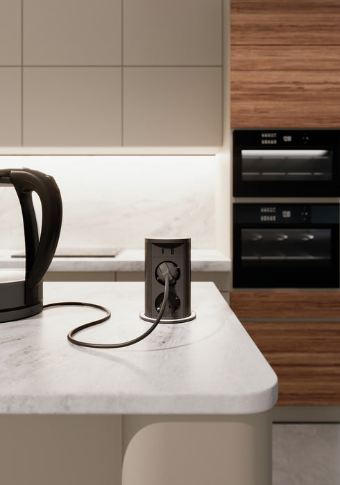 Naber | VersaLift USB A/C, Steckdosenelement, schwarz matt