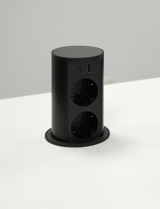 Naber | VersaLift USB A/C, Steckdosenelement, gunmetal